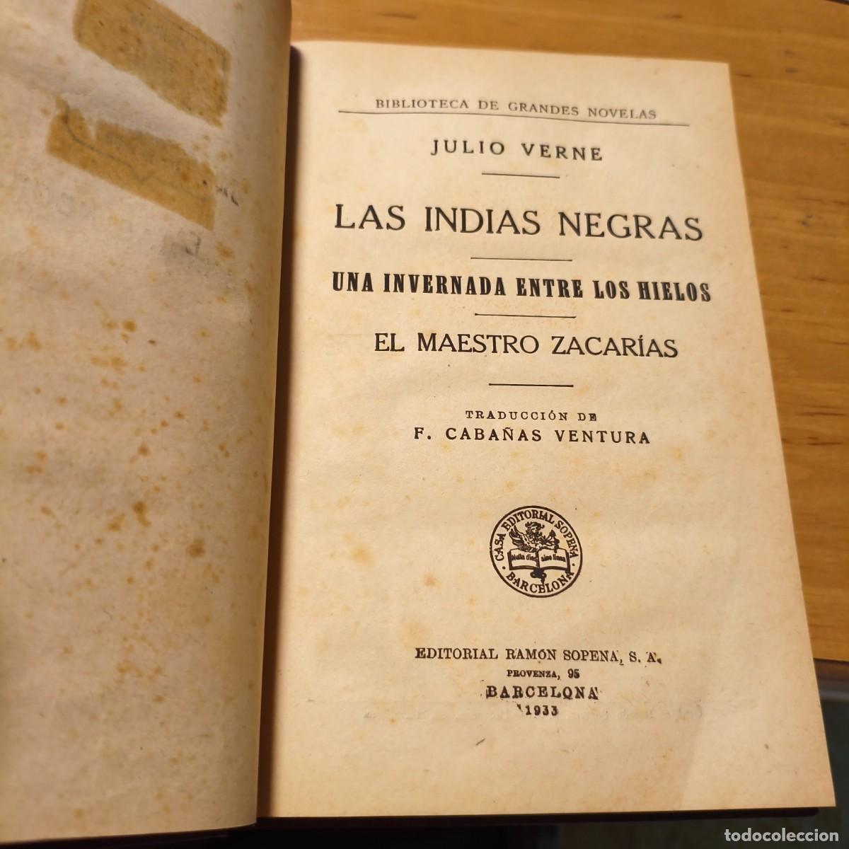 Libros antiguos: Las Indias Negras por Julio Verne