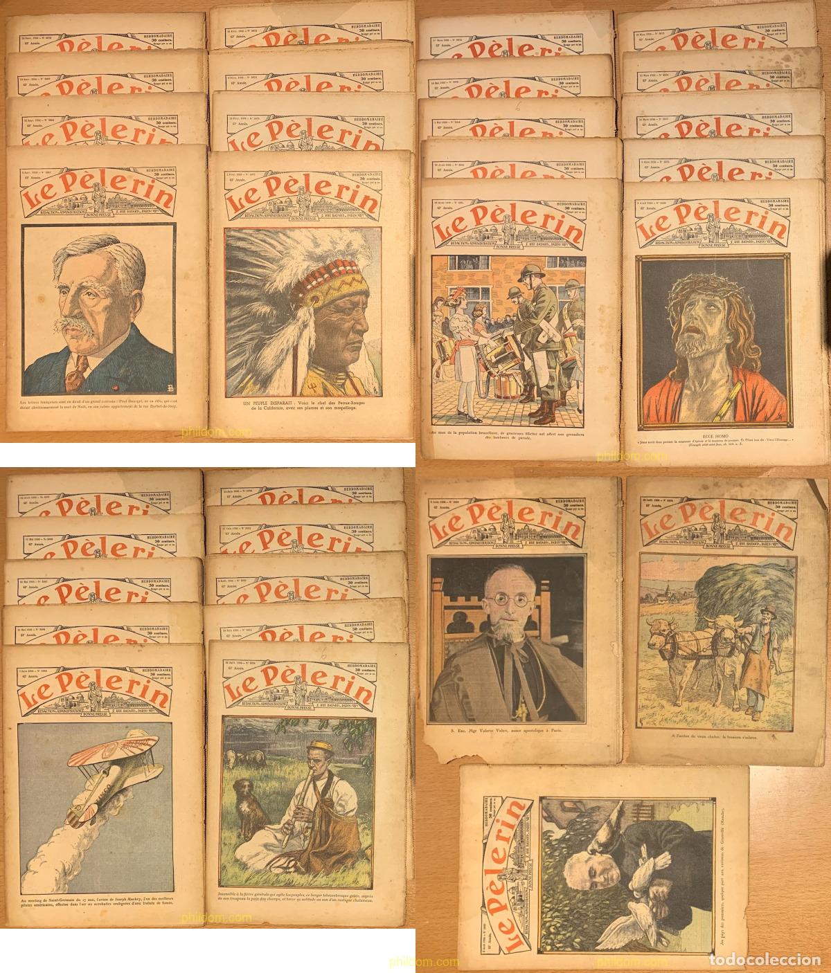 Libros antiguos: LOTE DE 30 REVISTAS LE PELERIN TODAS DE 1936