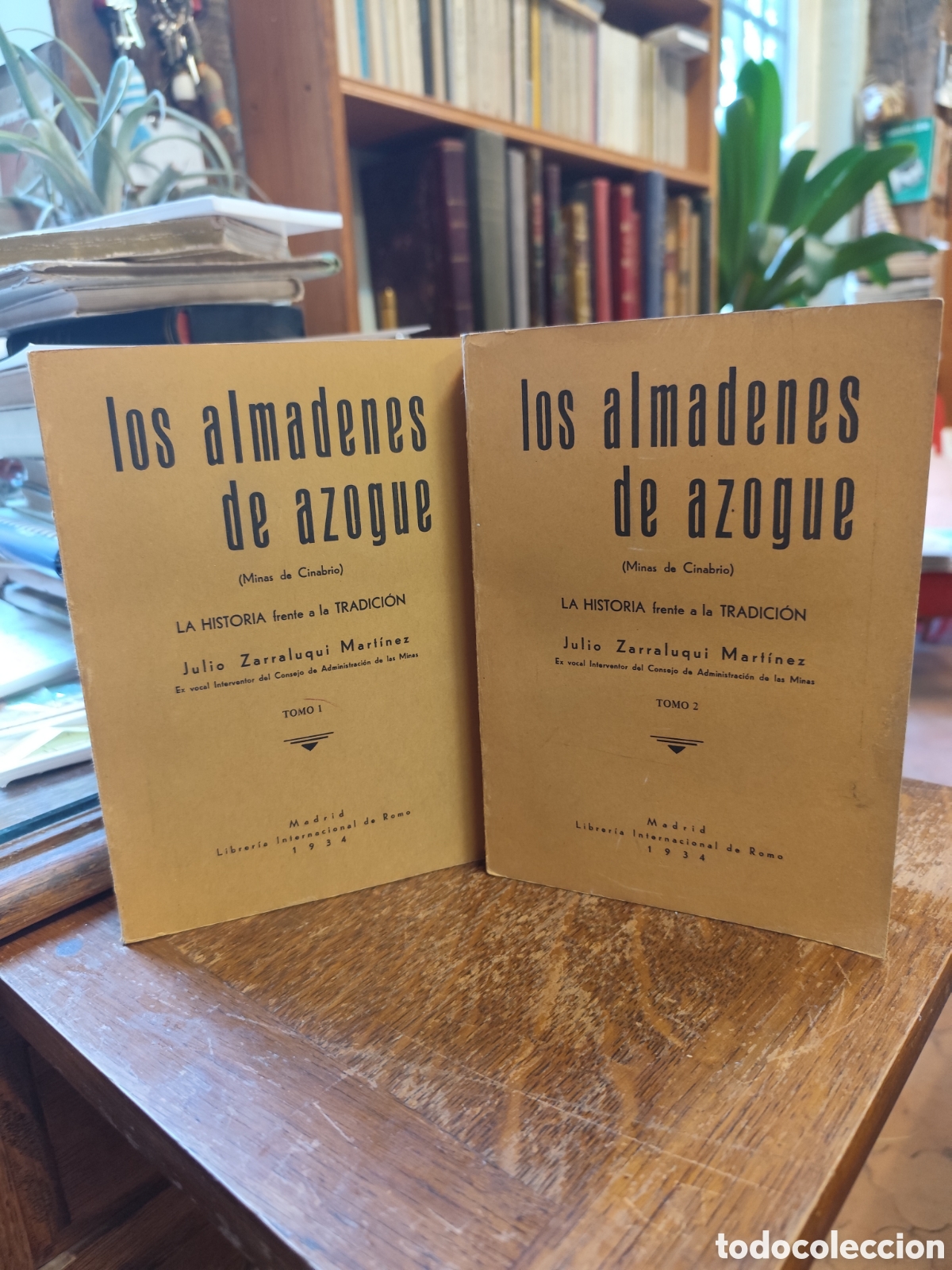 Libros antiguos: Los Almadenes de Azogue Julio Zarraluqui Mart&iacute;nez. 1934. 2 tomos