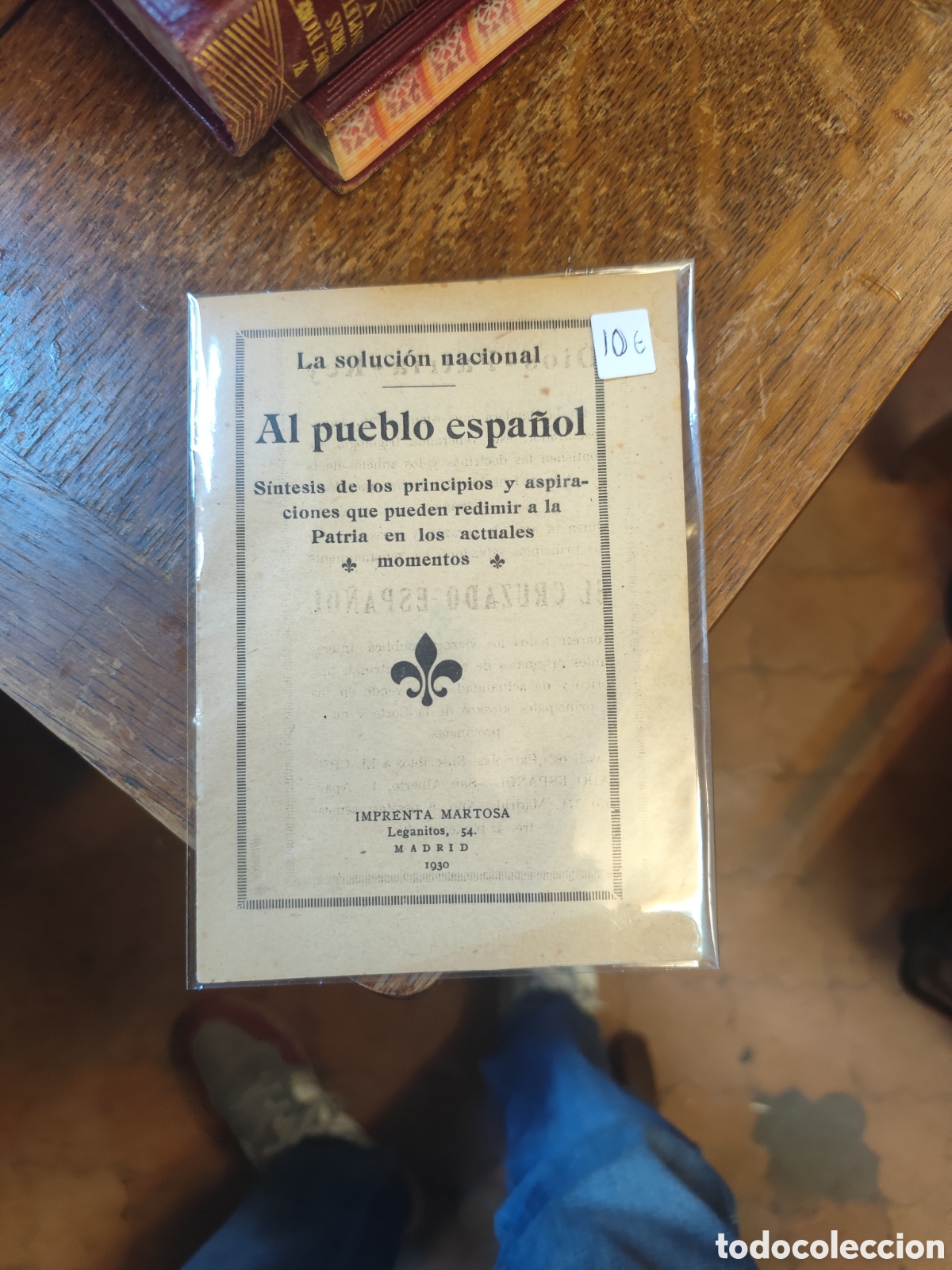 Libros antiguos: La soluci&oacute;n Nacional. Al pueblo espa&ntilde;ol