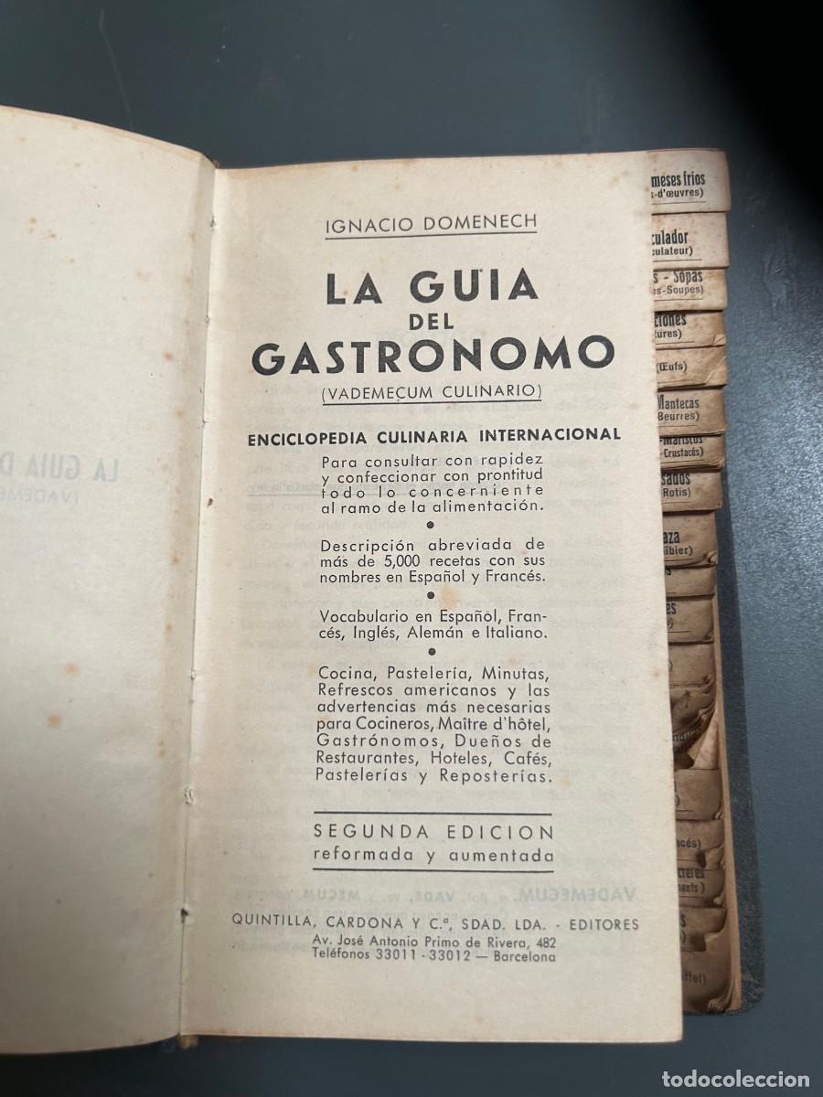 Libros antiguos: LA GUIA DEL GASTRONOMO. IGNACIO DOMENECH. - Foto 1