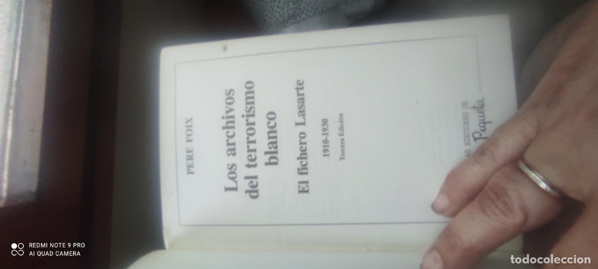 Libros antiguos: Los archivos del terrorismo blanco. El fichero Lasarte 1910-1930 l
