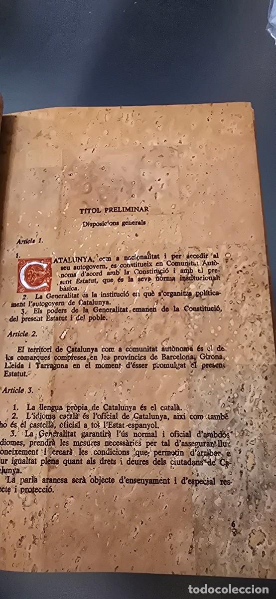 Libros antiguos: Estatut de Catalunya 1979 - Foto 3