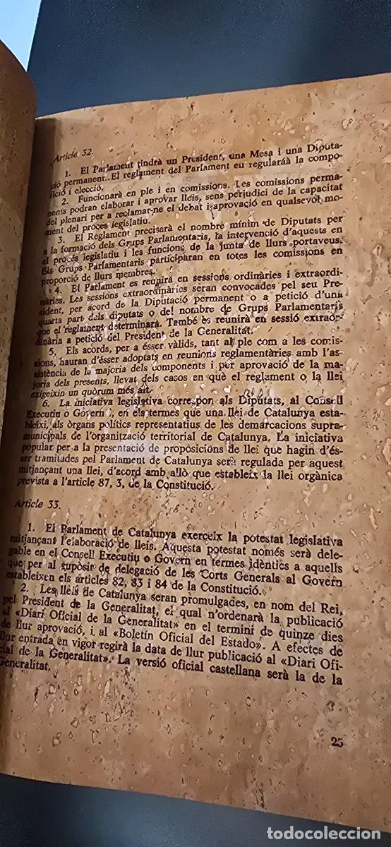 Libros antiguos: Estatut de Catalunya 1979 - Foto 4