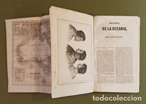 Libros antiguos: HISTORIA DE LA OCEANIA O QUINTA PARTE DEL MUNDO III - M. L.D. de Rienzi. 1851. 1 mapa + 61 l&aacute;minas