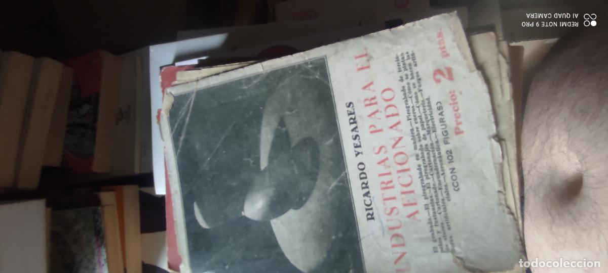 Libros antiguos: INDUSTRIAS PARA EL AFICIONADO. RICARDO YESARES. Grabado pirograbado l