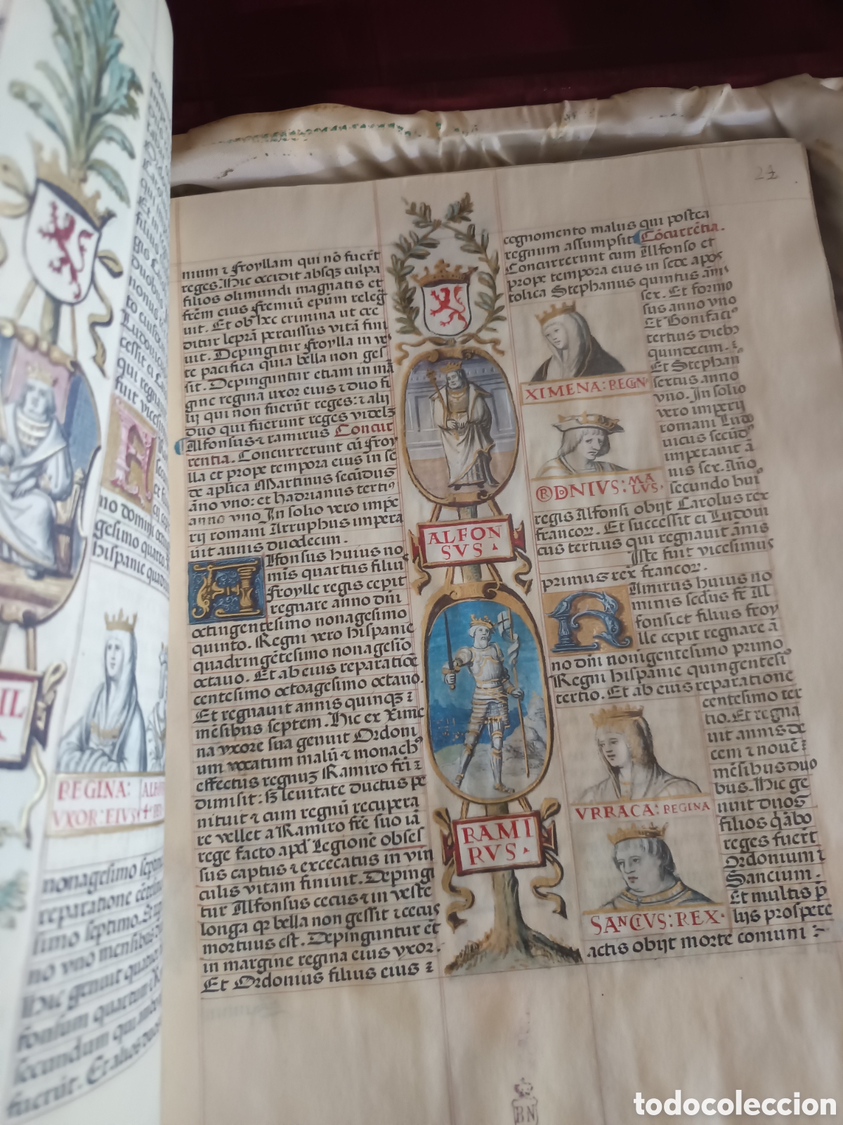 Libros antiguos: Genealog&iacute;a Regum Hispanie - Foto 2
