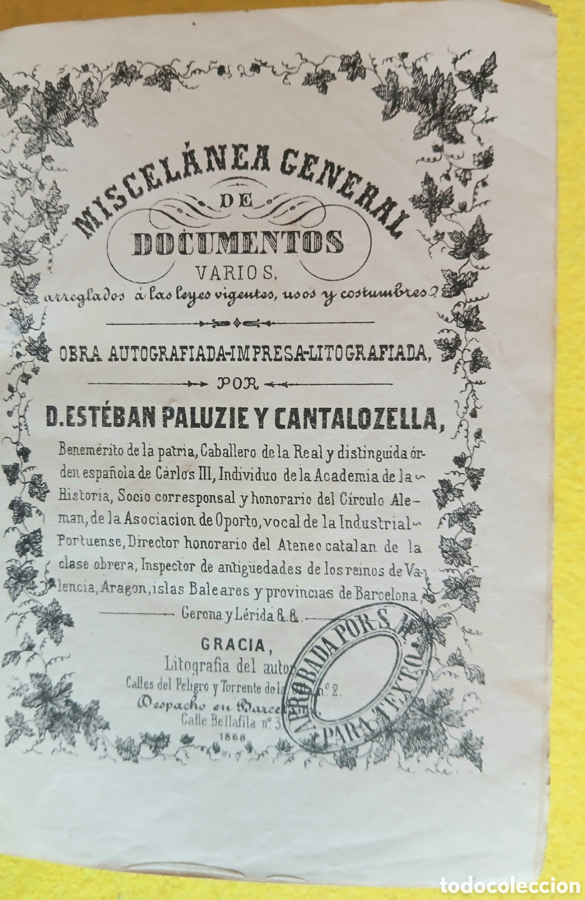 Libros antiguos: Miscel&aacute;nea general de documentos - Foto 3