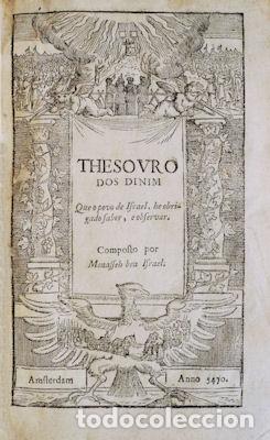 Libros antiguos: MENASSEH BEN ISRAEL. (Hacham). - THESOVRO DOS DINIM