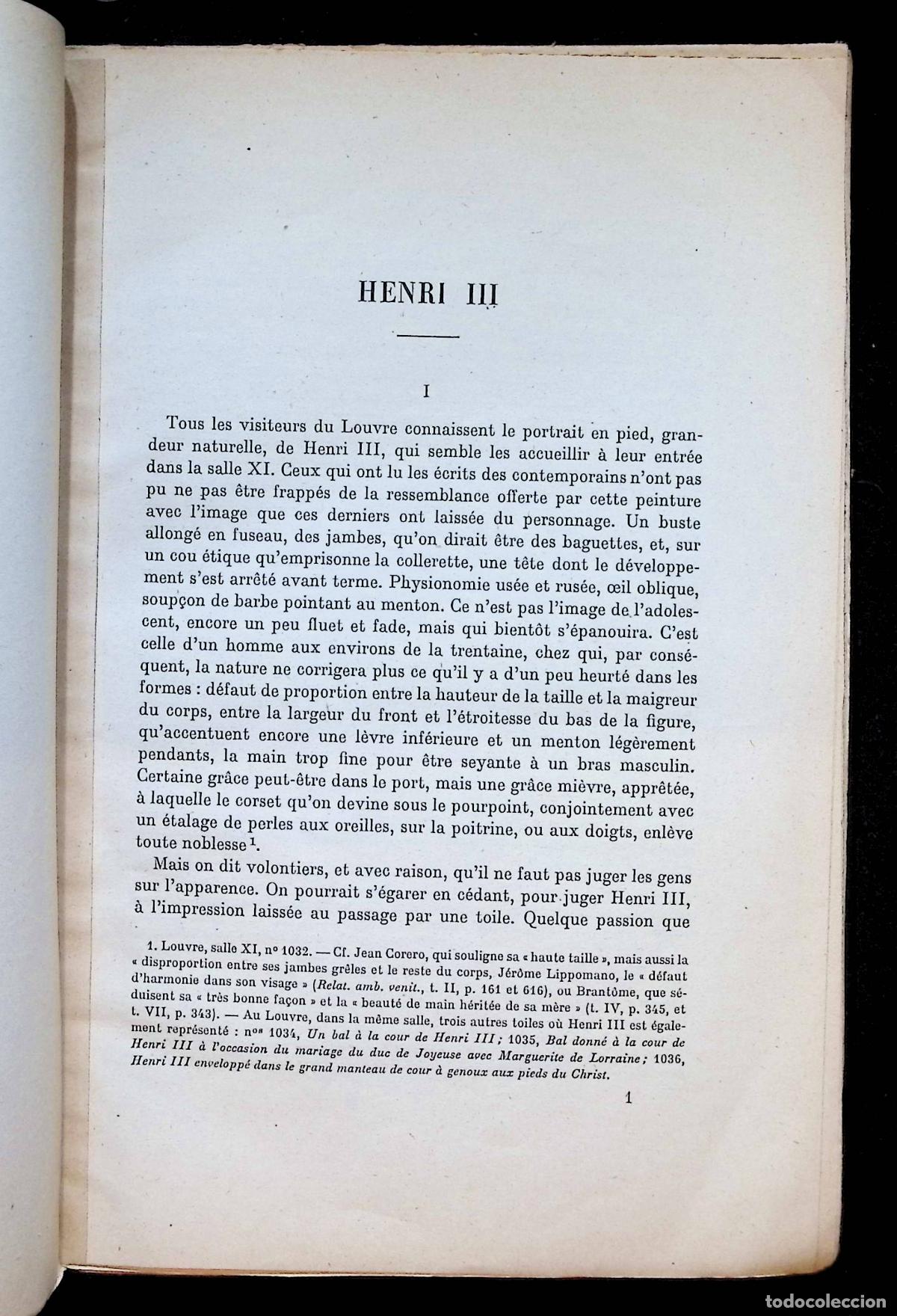 Libros antiguos: HENRI III. - DODU, Gaston. PARIS, 1930. - Foto 3