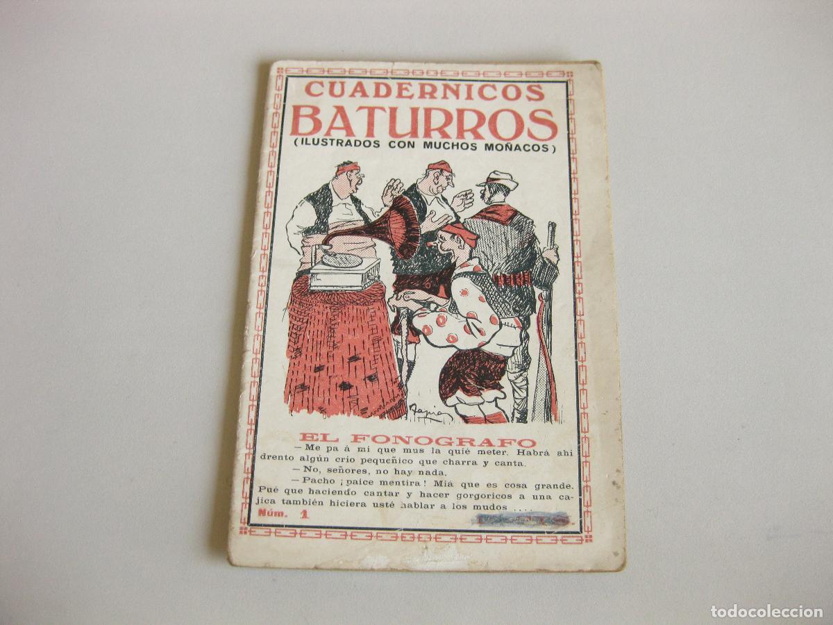 Libros antiguos: CUADERNICOS BATURROS. EL FON&Oacute;GRAFO. LECTURA POPULAR PERI&Oacute;DICA. BARCELONA. JUAN BRUGUERA