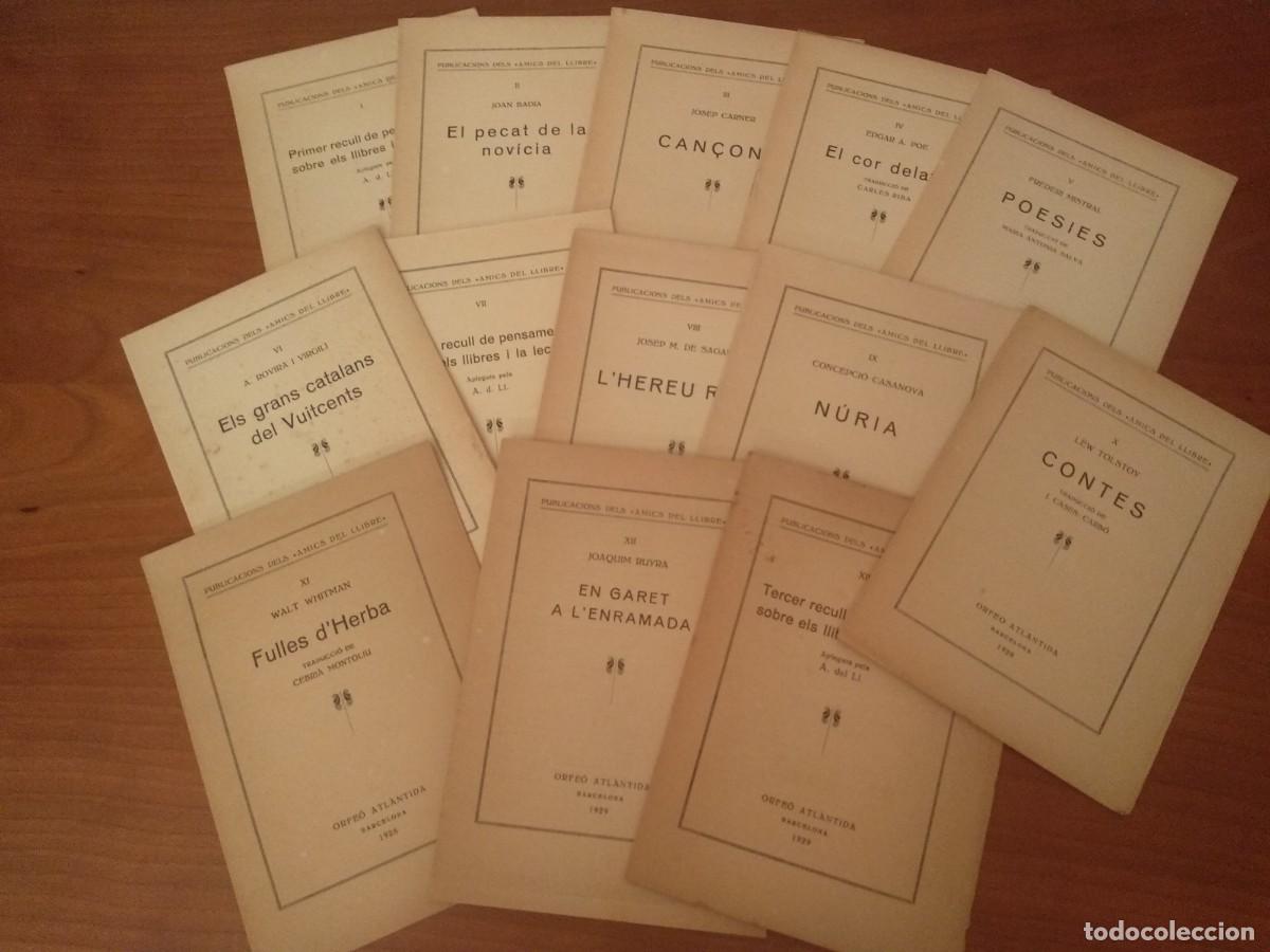 Libros antiguos: COL&middot;LECCI&Oacute; 13 LLIBRETS PUBLICACIONS DELS AMICS DEL LLIBRE,1927, 1928. ORFE&Oacute; ATL&Agrave;NTIDA (admeto ofert)