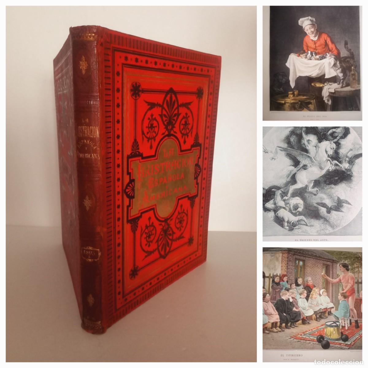 Libros antiguos: MITICO Y EXCEPCIONAL PRECIOSO LIBRO ILUSTRACION DE ESPA&Ntilde;A Y AM&Eacute;RICA +130 A&Ntilde;OS ED MONUMENTAL 43cm
