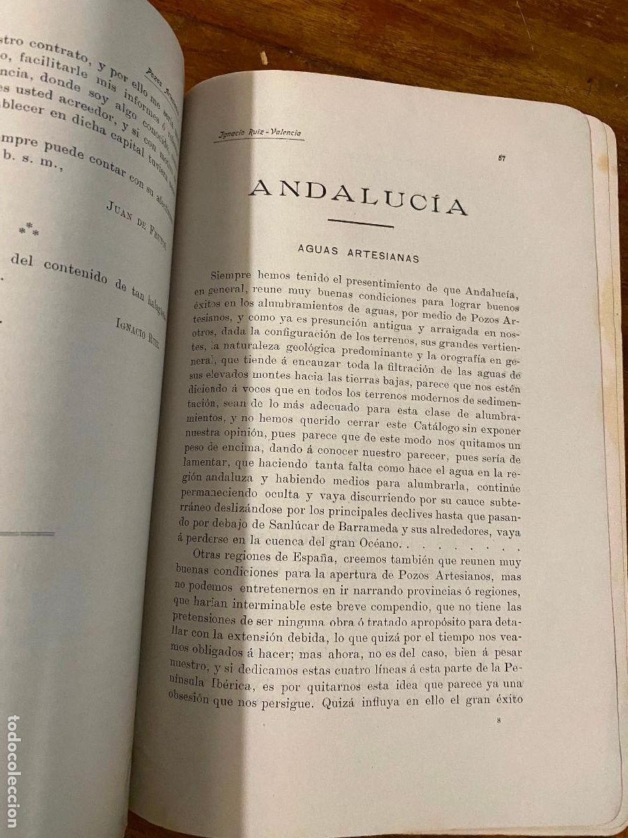 Libros antiguos: Pozos artesianos. Ignacio Ruiz 1912 - Foto 5