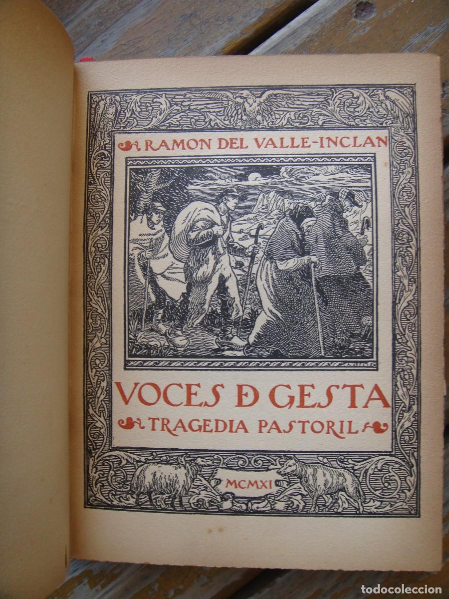 Old books: Ram&oacute;n del Valle-Inc&aacute;n: VOCES DE GESTA. Tragedia pastoril Primera edici&oacute;n
