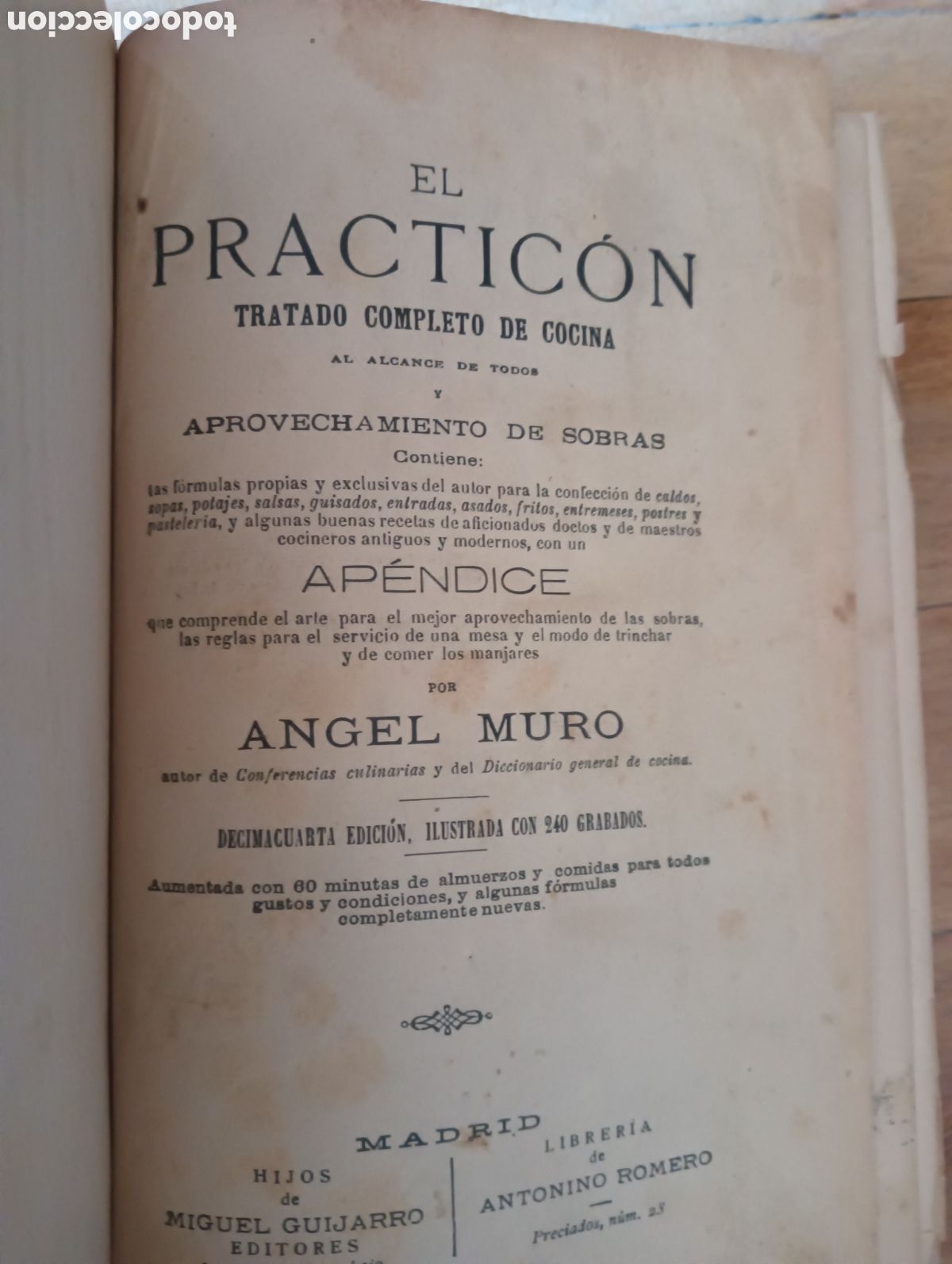 Libros antiguos: El practicon tratado completo de cocina 1899 - Foto 3
