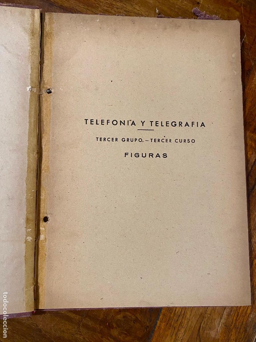 Libros antiguos: telefonia y telegrafia, tercer grupo, tercer curso, figuras