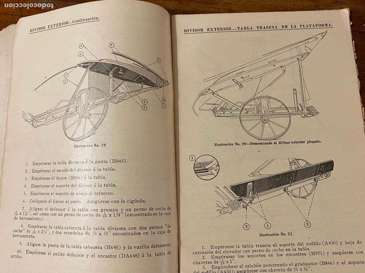 Libros antiguos: instrucciones para armar y operar la atadora Deering - Foto 4