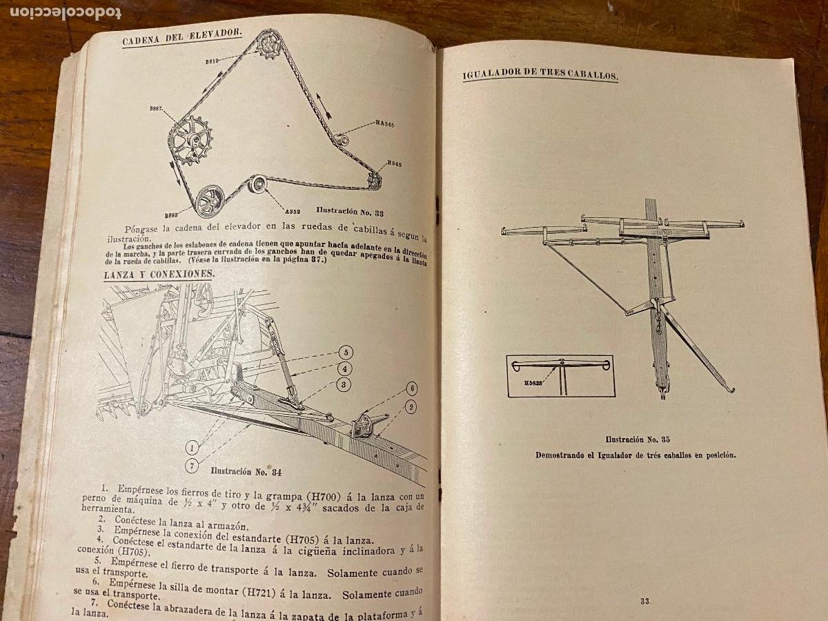 Libros antiguos: instrucciones para armar y operar la atadora Deering - Foto 6