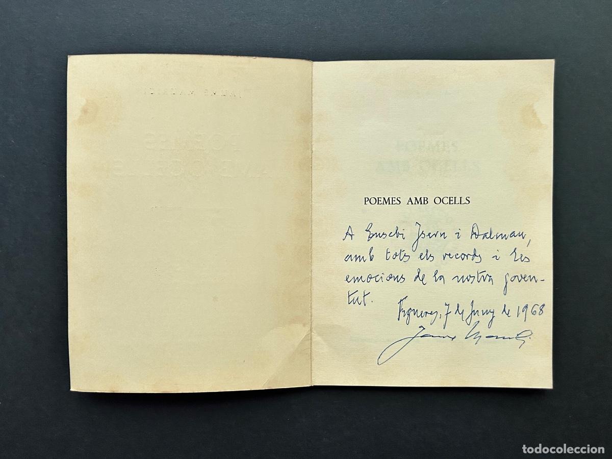 Libros antiguos: Poemes amb Ocells , Jaume Maurici &ndash; Dedicat&ograve;ria autografiada autor a Eusebi Isern Dalmau &ndash; Banyoles