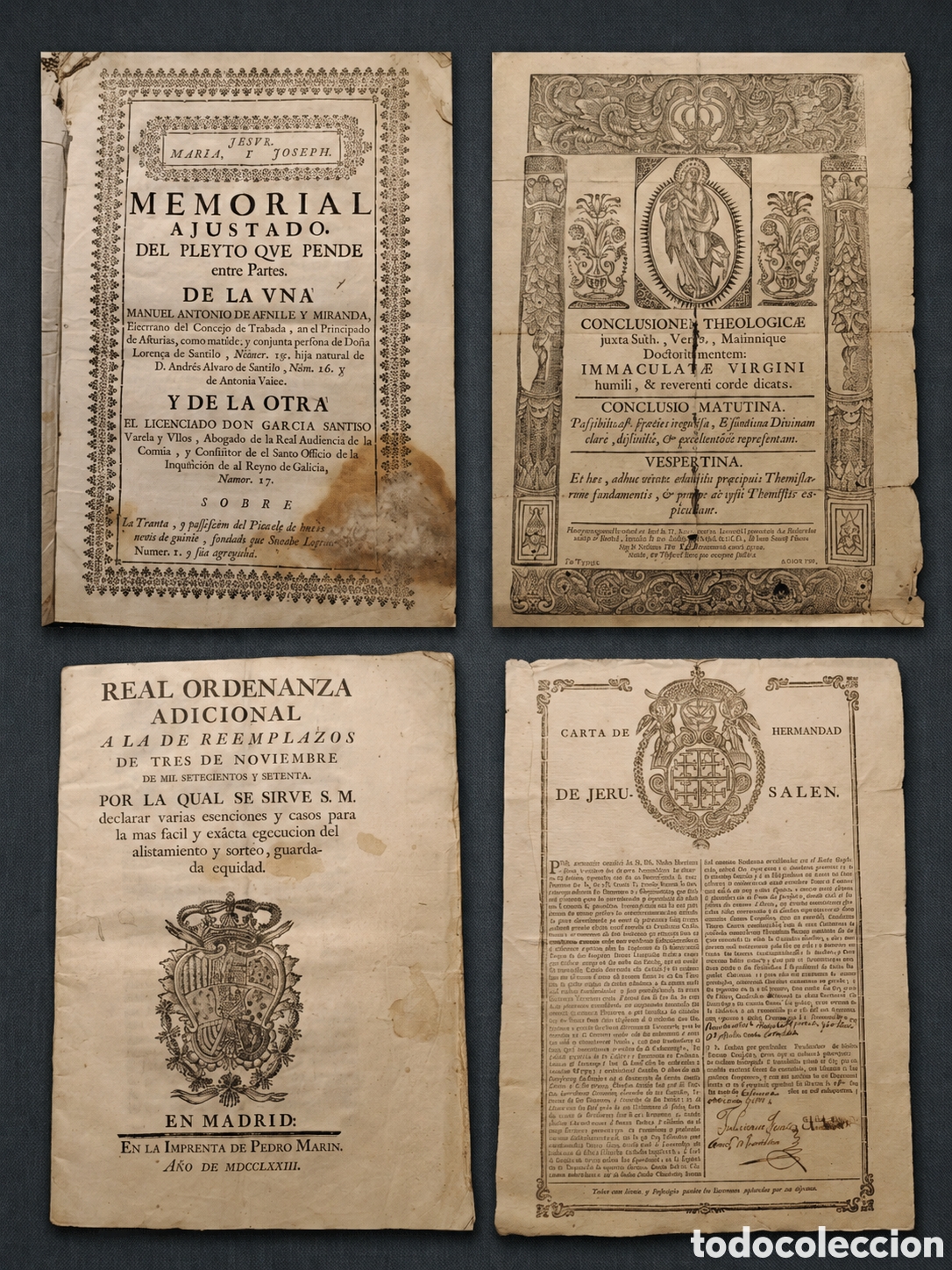 Libros antiguos: 30 documentos- Pragm&aacute;ticas, bandos militares y rarezas (1758)