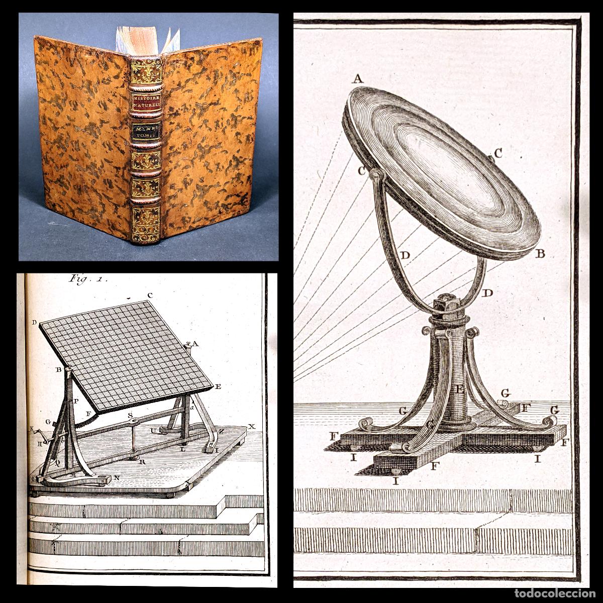 Libros antiguos: A&ntilde;o 1774 Espejos de Arqu&iacute;medes Descartes Experimentos y Hornos de fundici&oacute;n Grabados