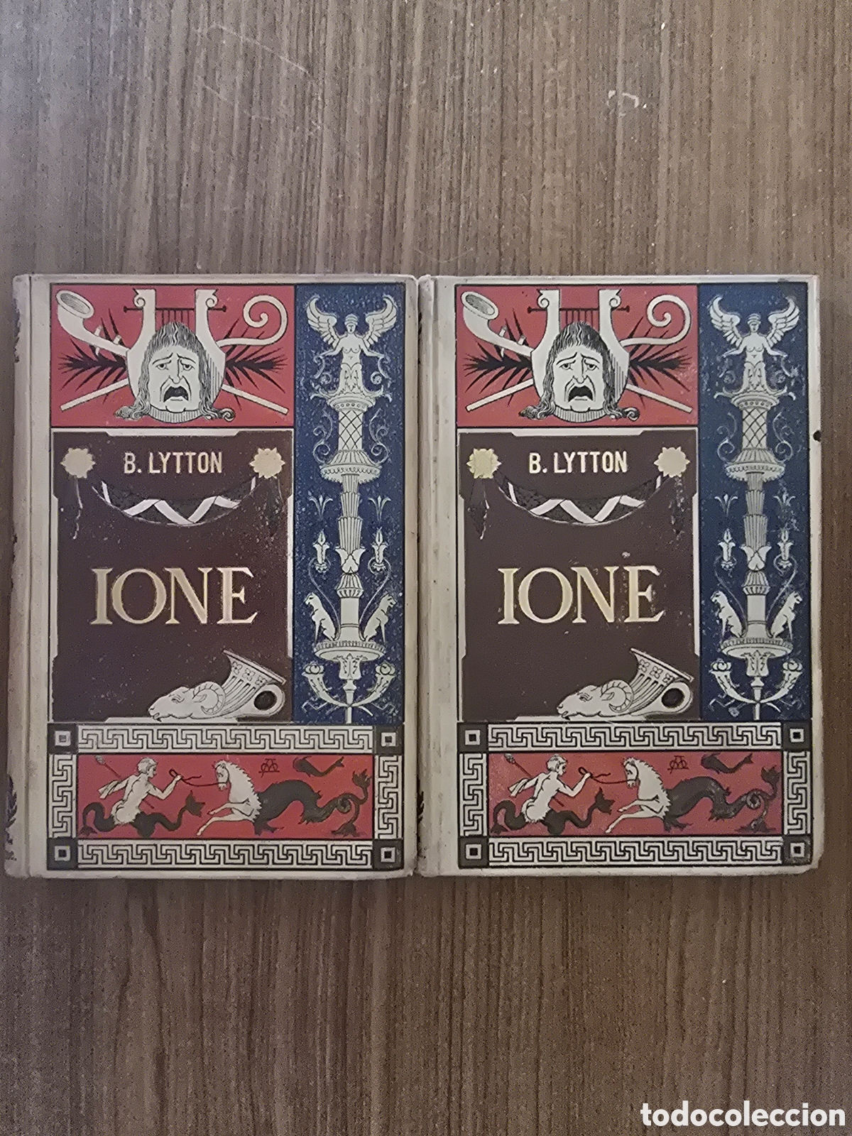Libros antiguos: IONE,ULTIMOS DIAS DE POMPEYA,A&Ntilde;O 1883,TOMO I Y II,(C.VERDAGUER)
