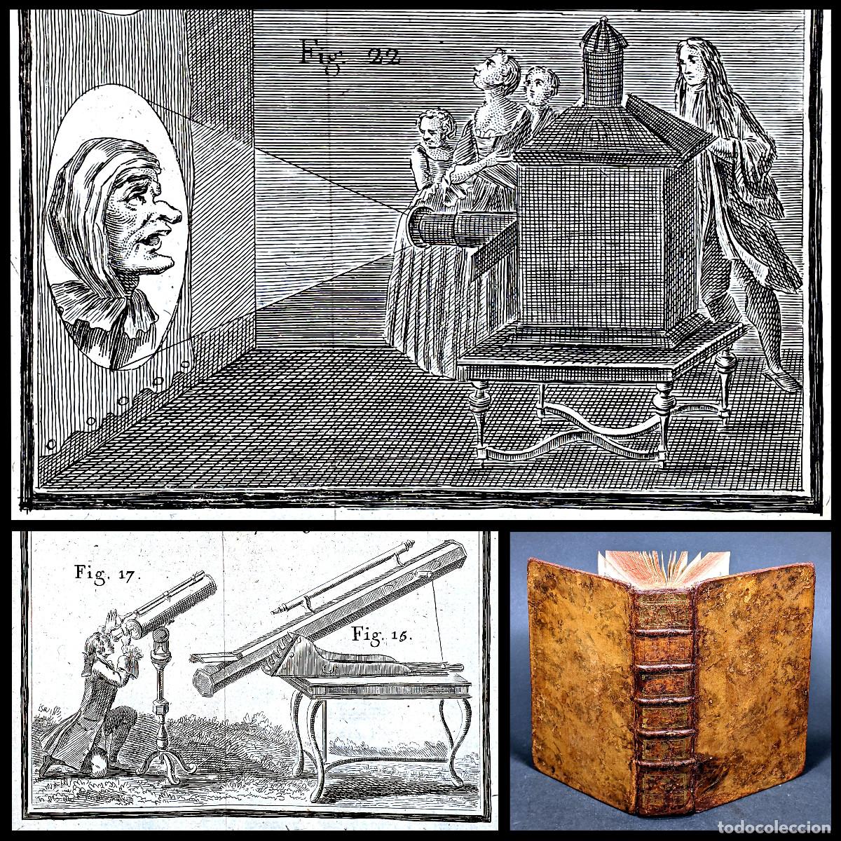 Libros antiguos: A&ntilde;o 1771 Linterna m&aacute;gica Proyector de im&aacute;genes Laboratorio Experimentos Astronom&iacute;a Nollet Grabados