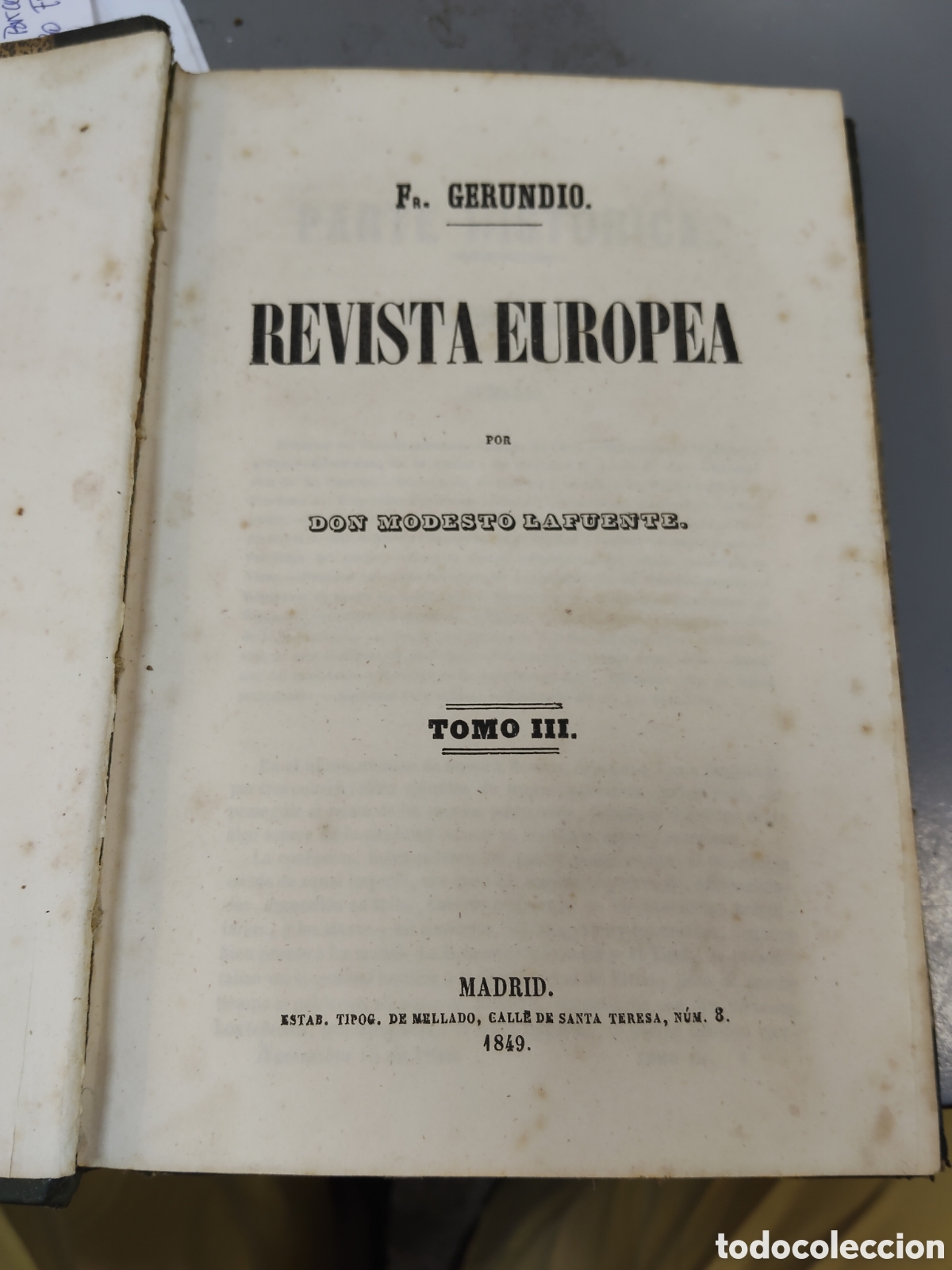 Libros antiguos: Revista Europea a&ntilde;o 1849
