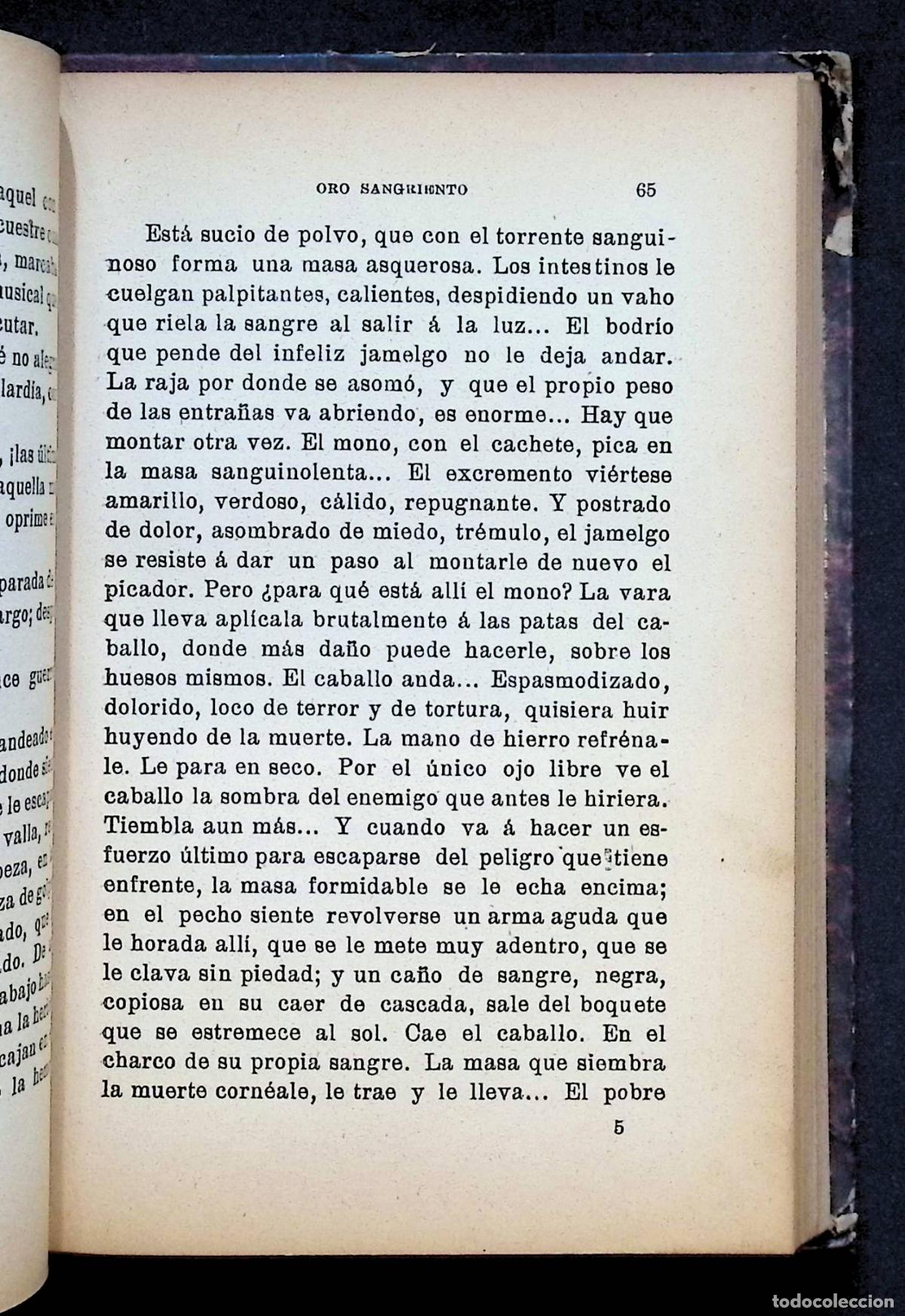 Libros antiguos: ORO SANGRIENTO (LOS TOROS). - MADINAVEITIA, Herminio. - Foto 3