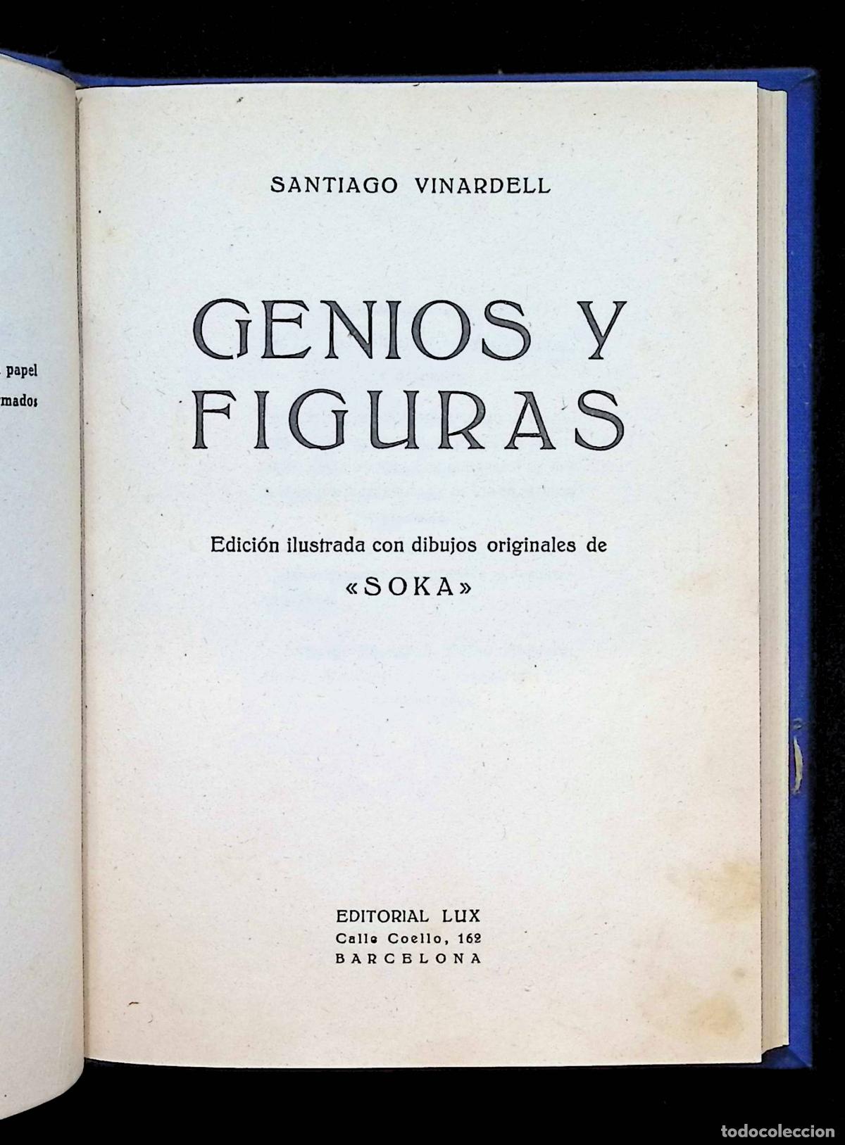 Libros antiguos: GENIOS Y FIGURAS. - VINARDELL, Santiago. - Foto 2