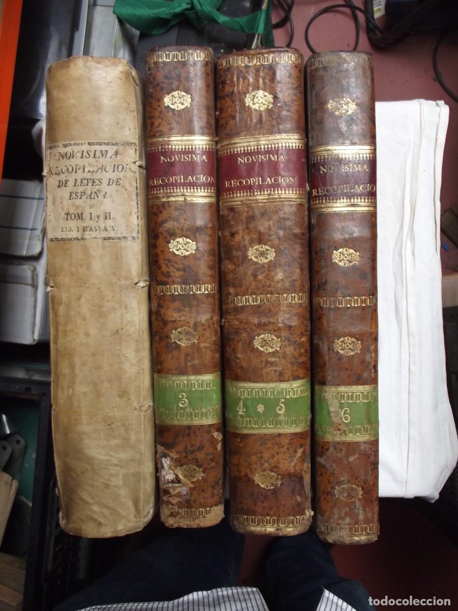 Libros antiguos: NOVISIMA RECOPILACION DE LAS LEYES DE ESPA&Ntilde;A 4 TOMOS