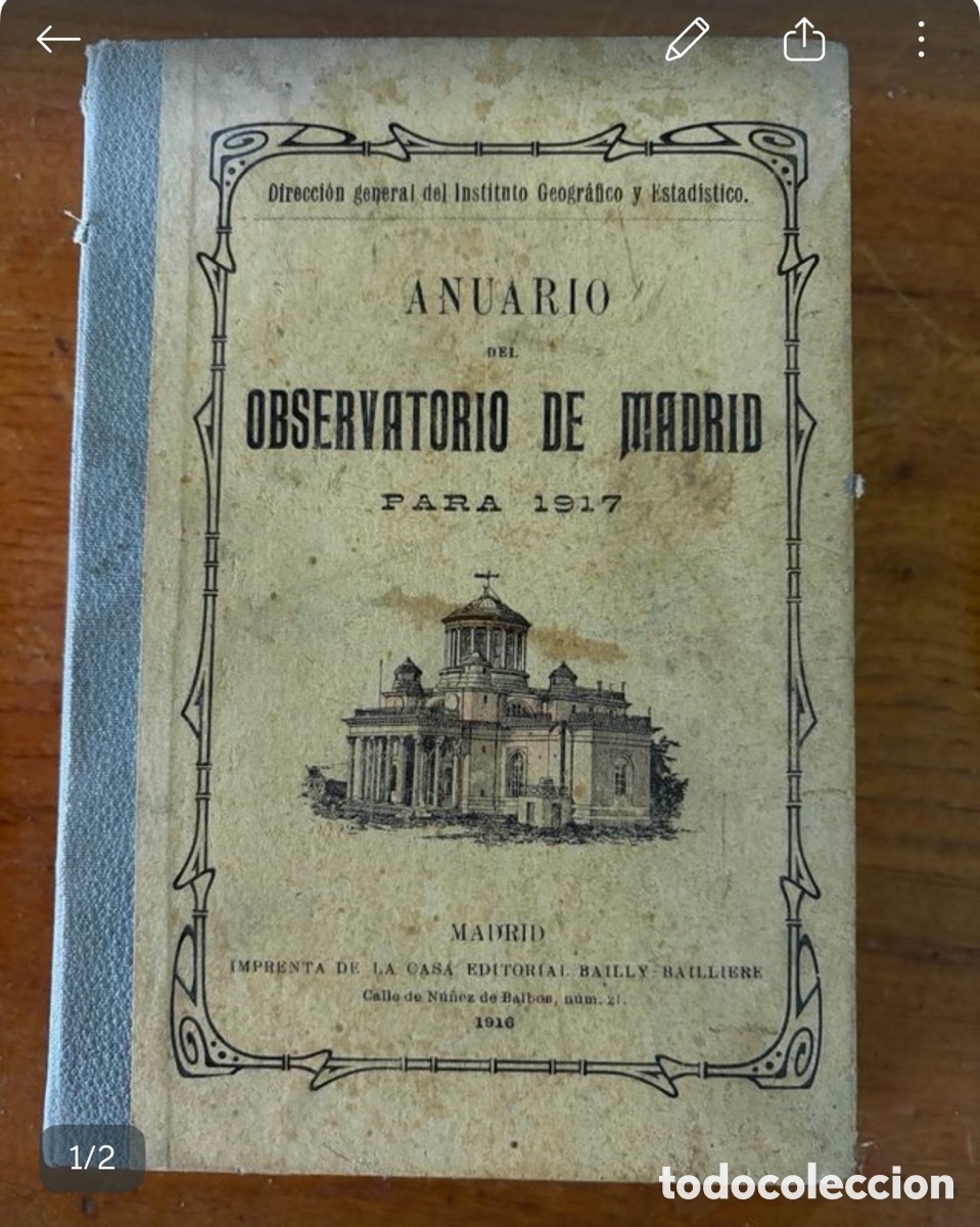 Libros antiguos: Anuario del observatorio de Madrid 1917
