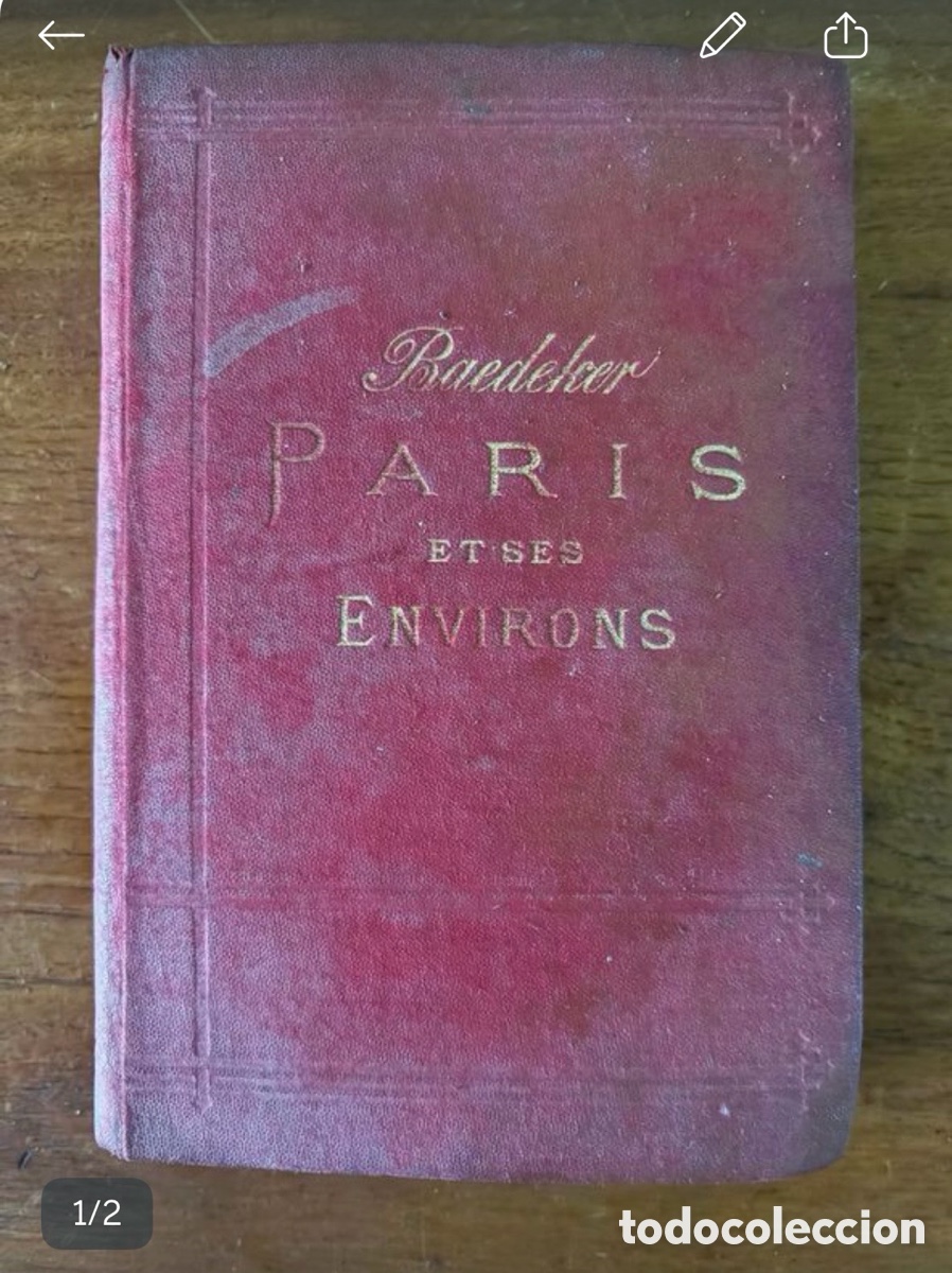Libros antiguos: Paris et ses environs K.Baedeker 1884