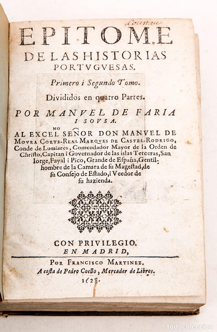 Libros antiguos: Epitome de las Historias portuguesas - 1628 - Manuel de Faria i Sousa