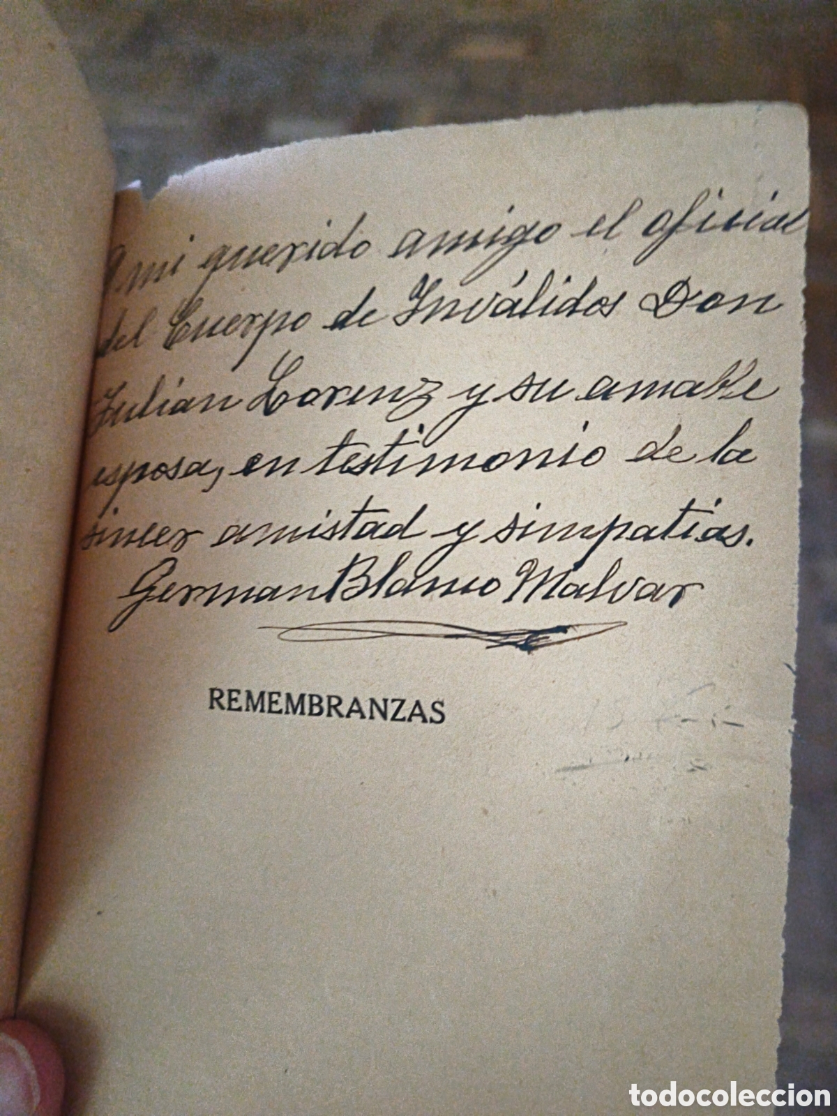 Libros antiguos: Rembranzas. Germ&aacute;n Blanco Malvar - Foto 3