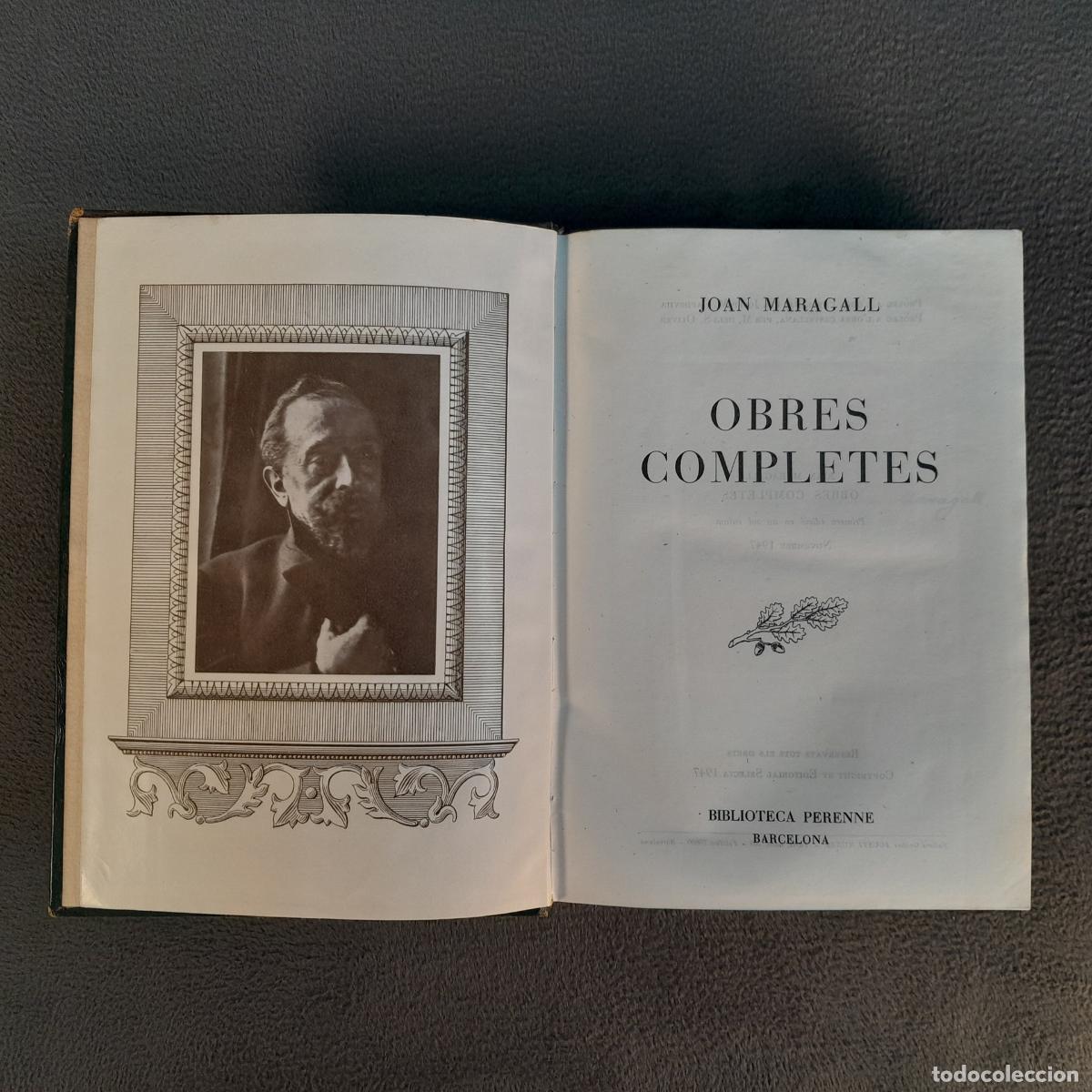 Livros antigos: L-6373. OBRES COMPLETES POR JOAN MARAGALL. A&Ntilde;O 1947