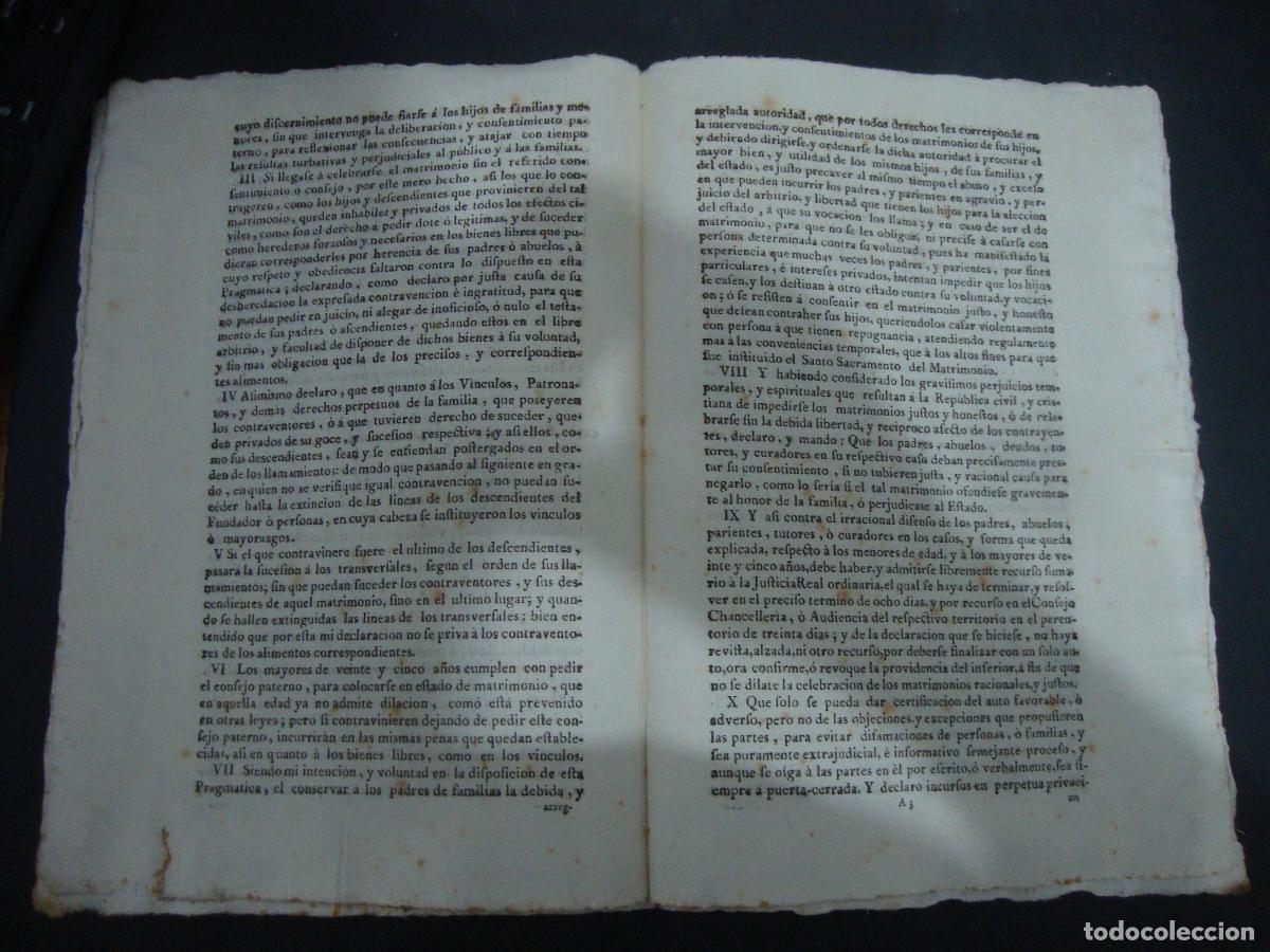 Libros antiguos: PRAGMATICA SANCION A CONSULTA EN MADRID 1776 - Foto 3