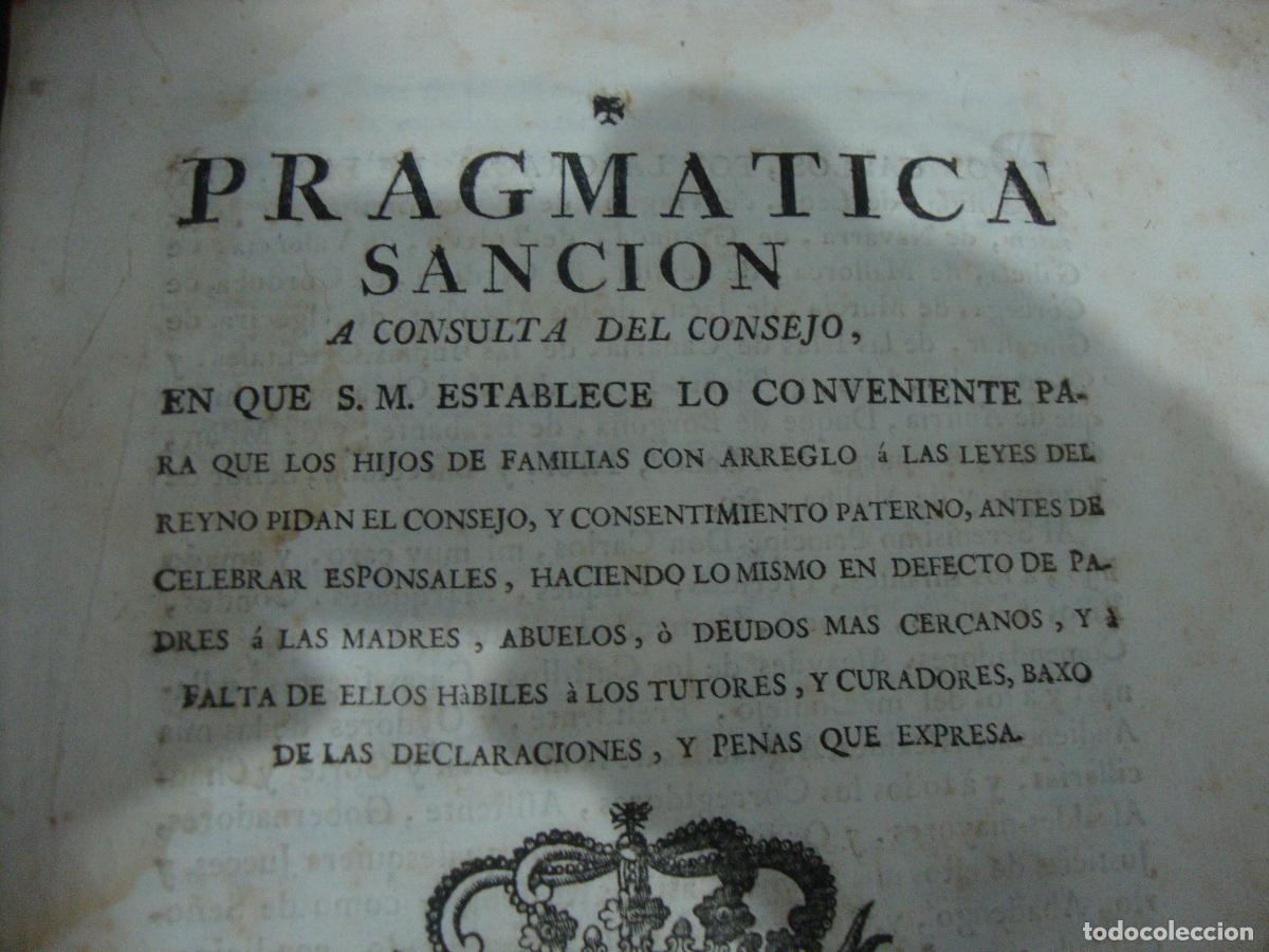 Libros antiguos: PRAGMATICA SANCION A CONSULTA EN MADRID 1776 - Foto 6