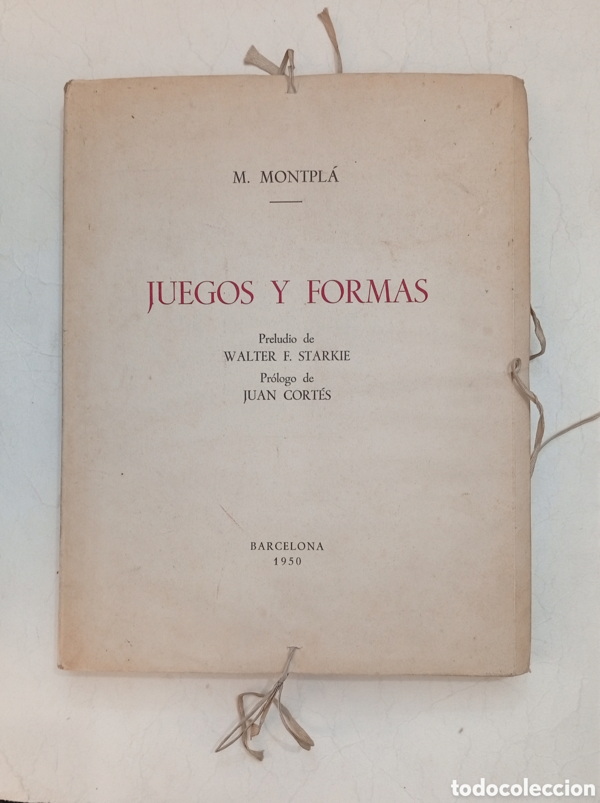 Libros antiguos: Juegos y formas po M. Montpl&agrave; a&ntilde;o 1950 ejemplar numerado