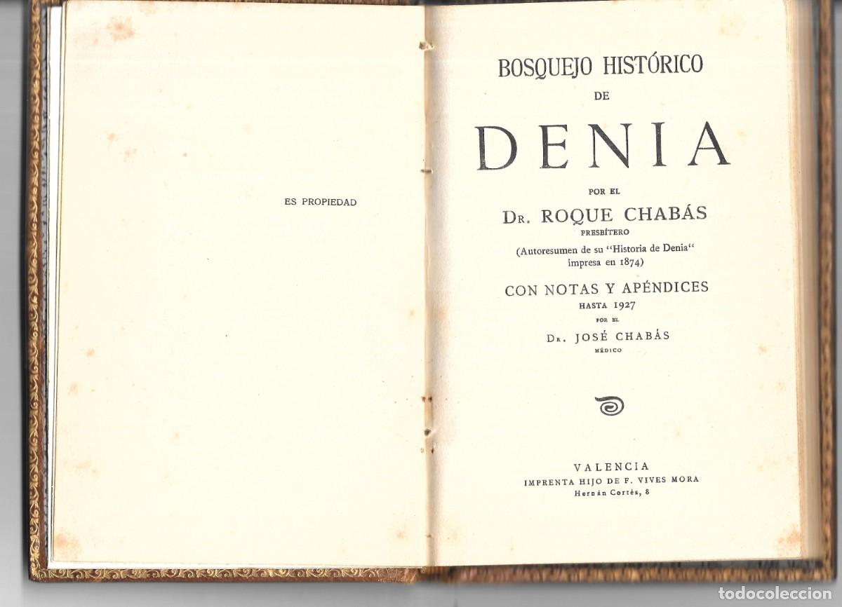 Livres anciens: DENIA. Bosquejo hist&oacute;rico.