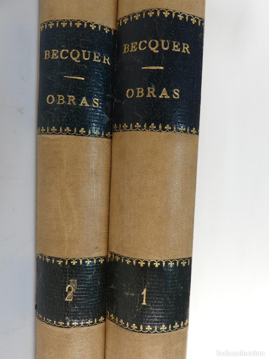 Antiquarische B&uuml;cher: Libro Antiguo -Obras de Gustavo A. Becquer - A&ntilde;o 1877 - Dos Tomos