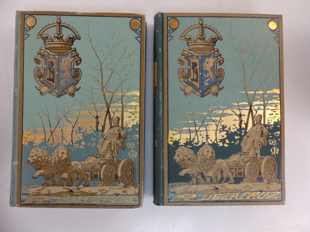 Old books: Libro Antiguo -Sainetes de D. Ramon de la Cruz - A&ntilde;o 1882 - Dos Tomos