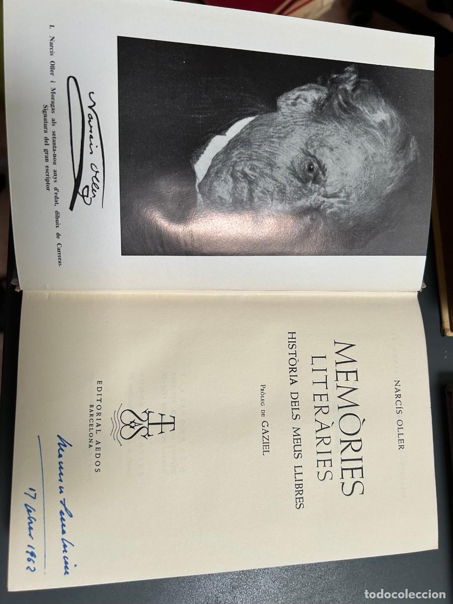 Libros antiguos: MEM&Ograve;RIES LITER&Agrave;RIES. HISTORIA DELS MEUS LLIBRES. NARCIS OLLER. PROLEG DE GAZIEL.