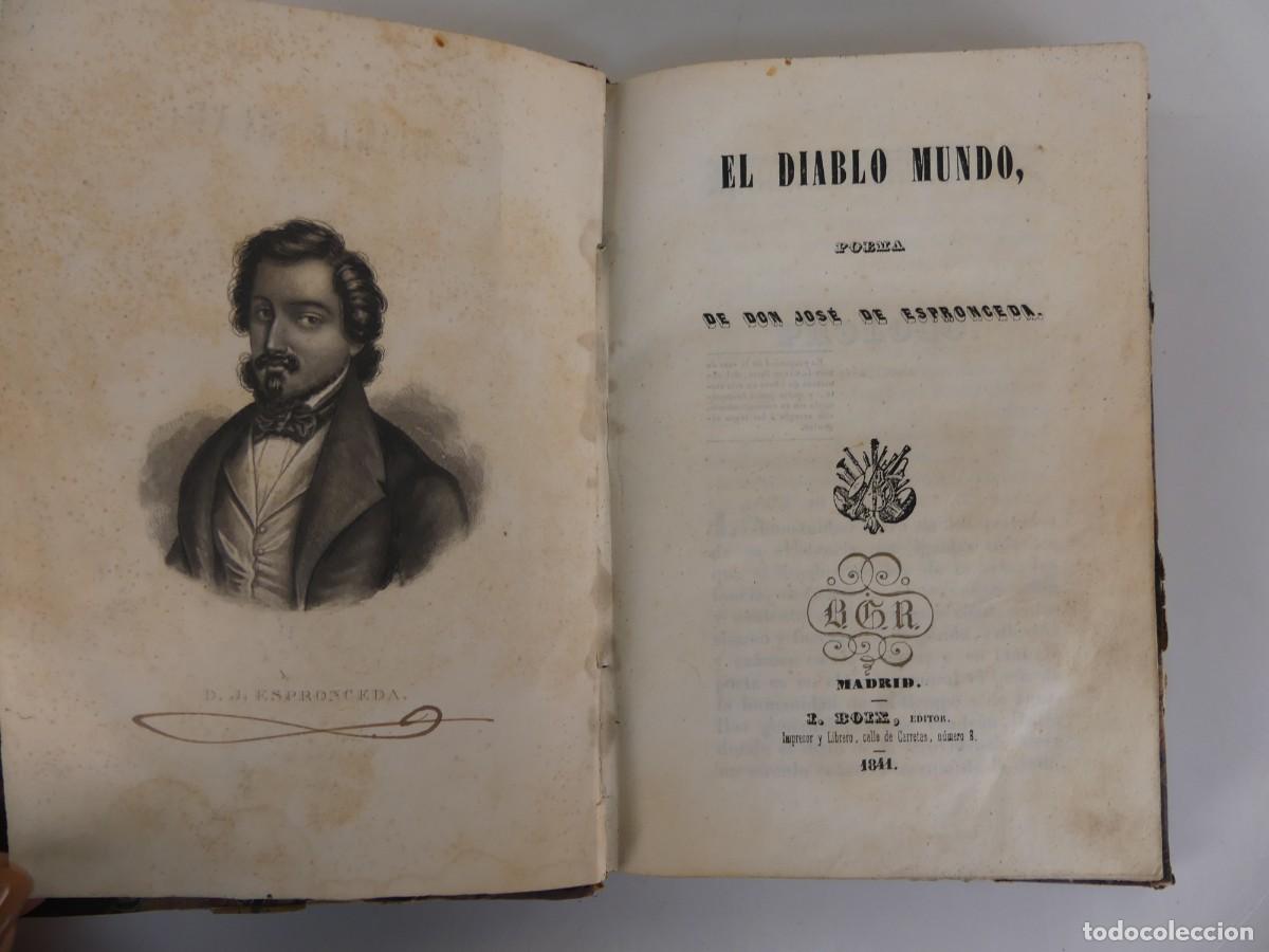 Libros antiguos: Libro Antiguo - El Diablo Mundo Poema de Don Jose de Espronceda - A&ntilde;o 1841