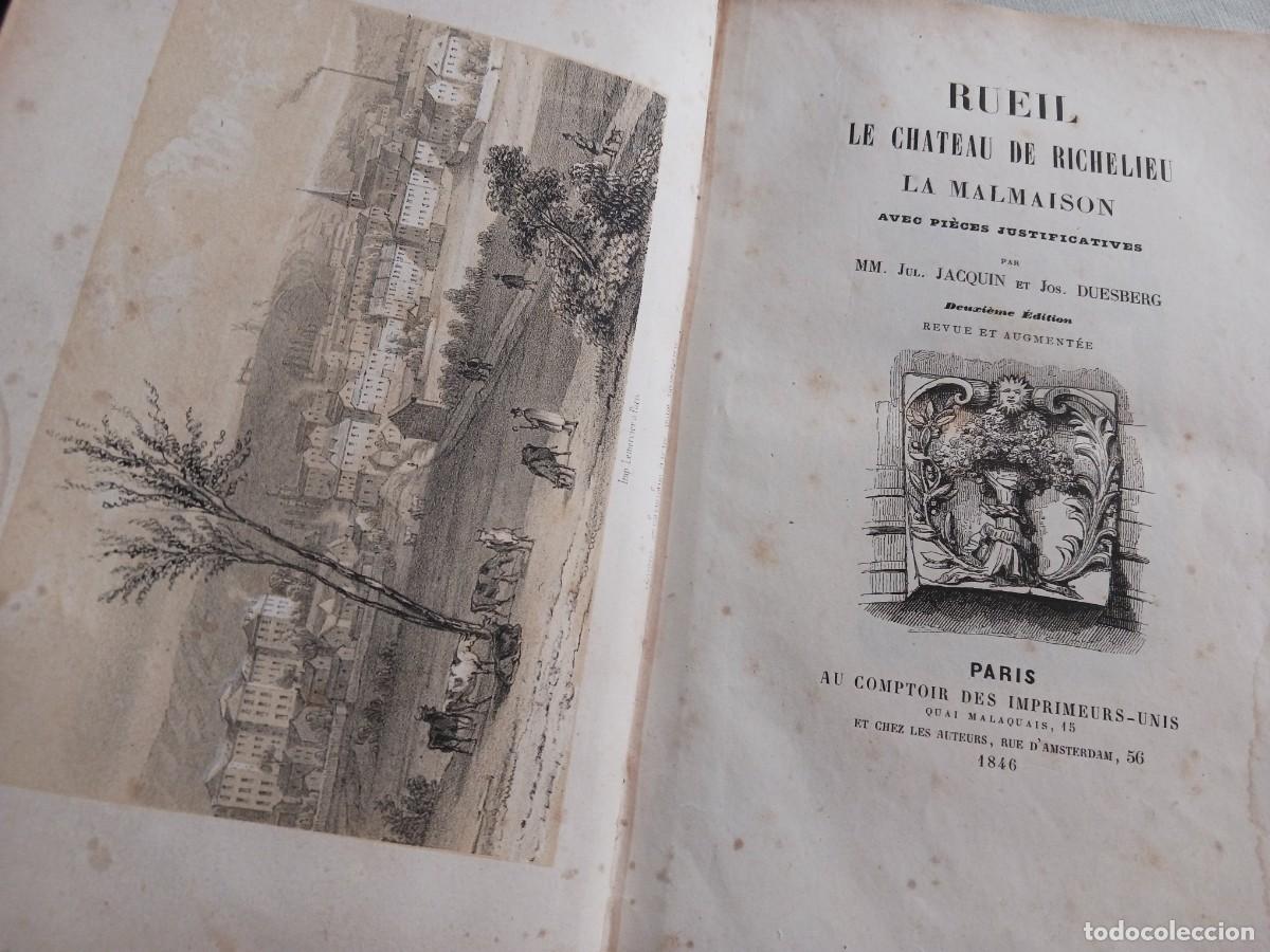 Antiquarische B&uuml;cher: HISTORIA DE RUEIL (1846) &ndash; EL CASTILLO DE RICHELIEU, LA MALMAISON... ILUSTRADO CON GRABADOS