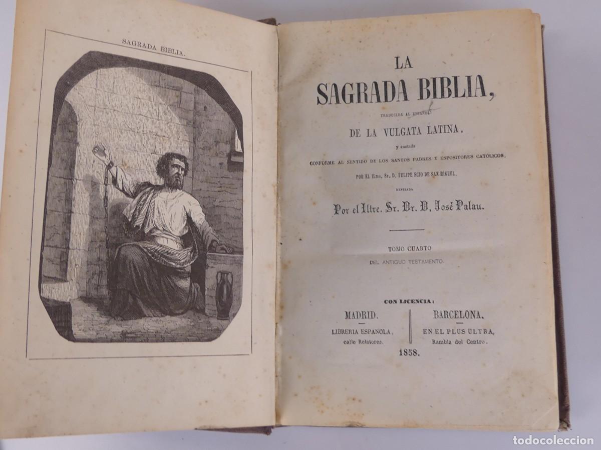 Libros antiguos: Libro Antiguo - La Sagrada Biblia - Tomo Cuatro - A&ntilde;o 1858