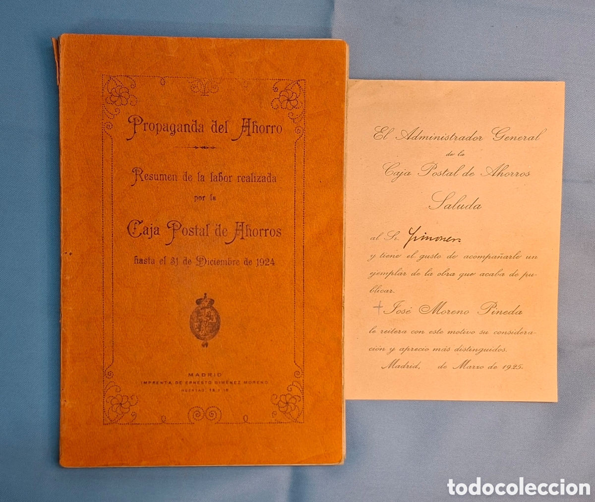 Libros antiguos: Propaganda del Ahorro 1924