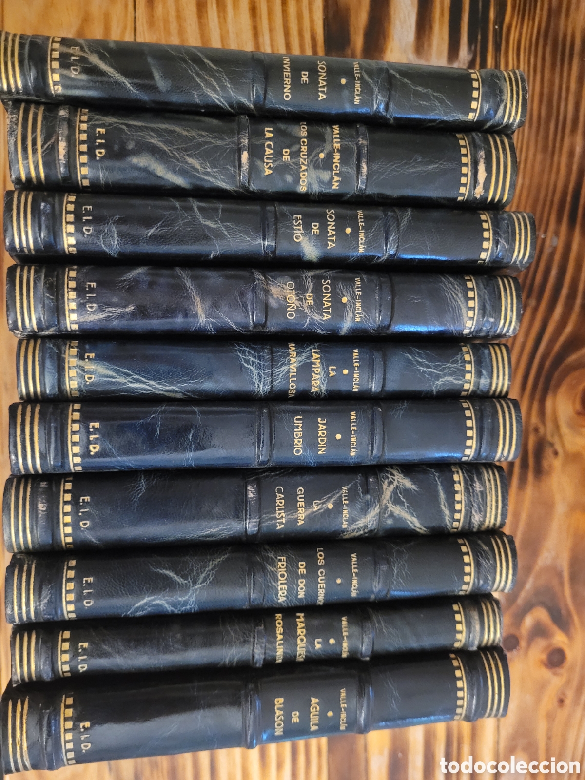 Libros antiguos: VALLE-INCL&Aacute;N &mdash; Diez vol&uacute;menes de la colecci&oacute;n Opera Omnia en encuadernaci&oacute;n artesanal holandesa.