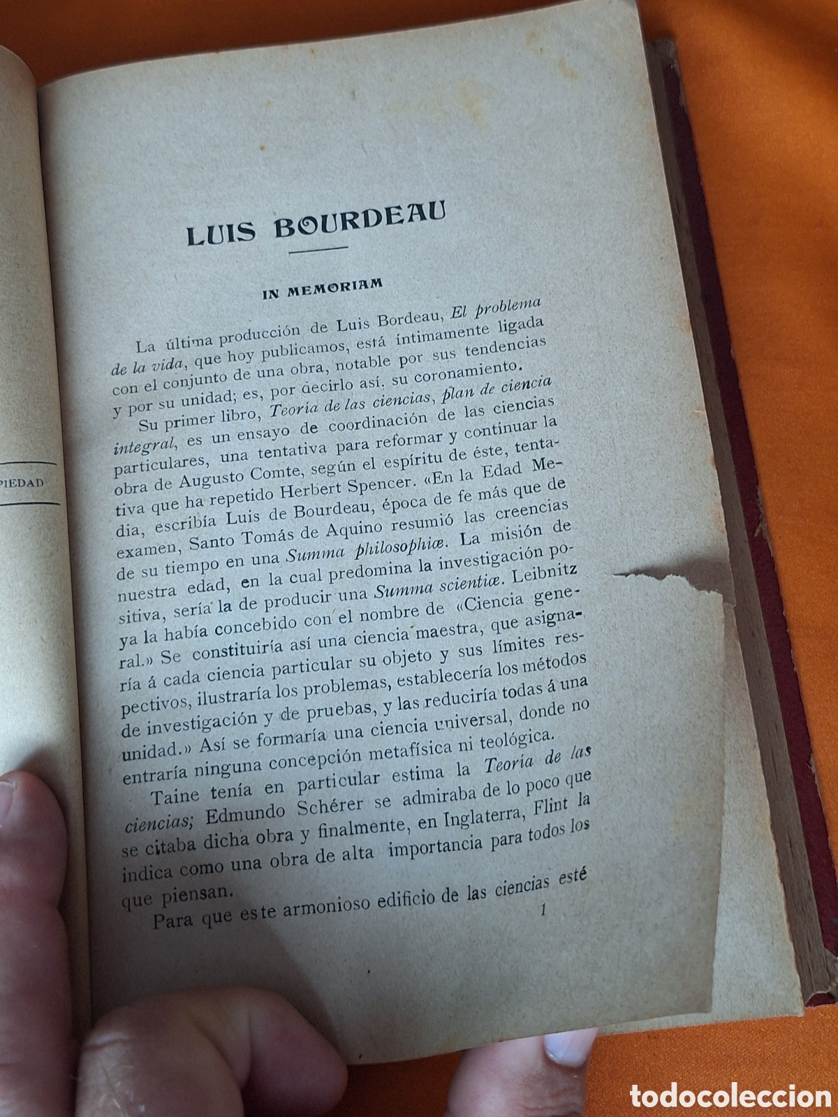 Libros antiguos: El Problema de la Vida - Luis Bourdeau - A&ntilde;o 1902 - - Foto 6